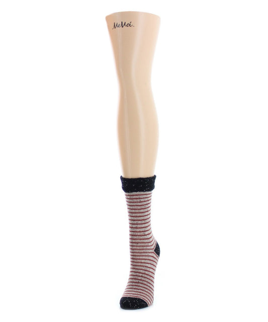 Banded Bunch Cotton Blend Boot Socks : Color: Black