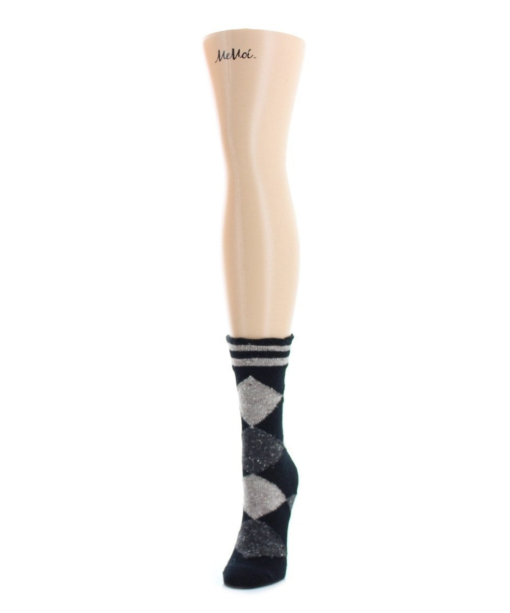 Diamond Scrunch Cotton Blend Boot Sock : Color: Camel