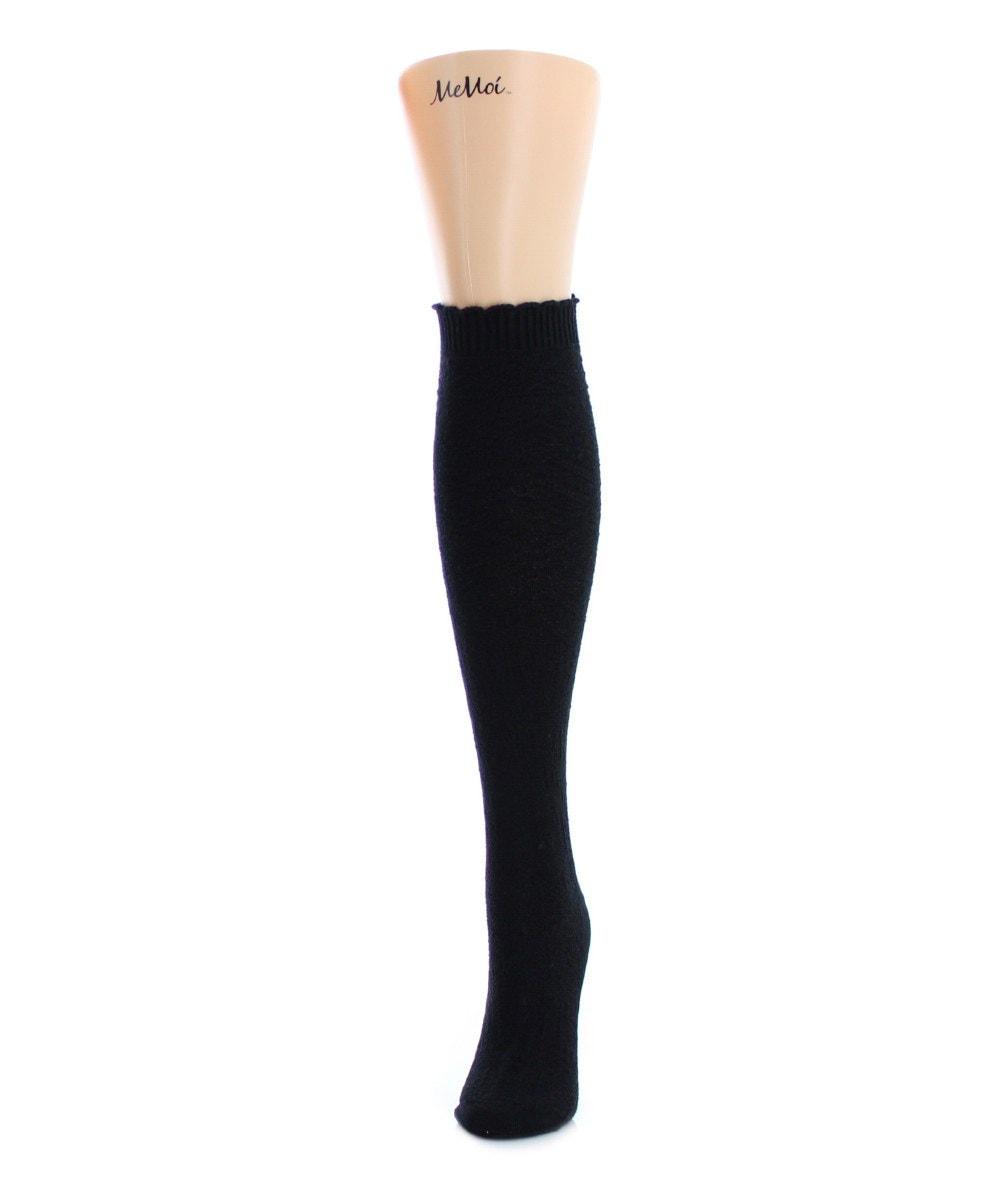 DigiDiamond Cotton Blend Knee High Sock : Color: Black