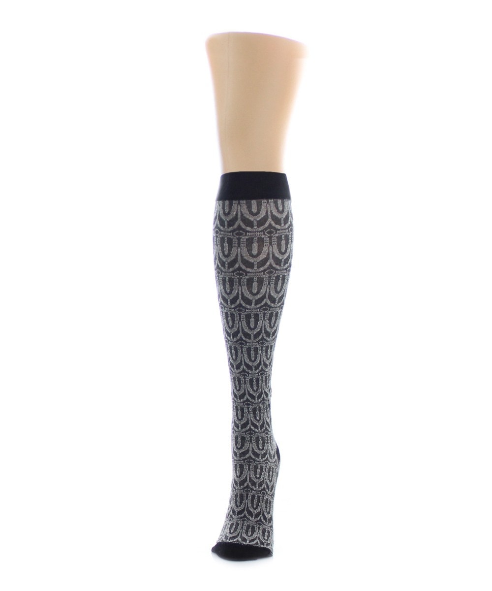 Tri Dome Cotton Blend Knee High Sock : Color: Black