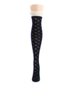 Slanted Class Combed Cotton Over The Knee Sock : Color: Black