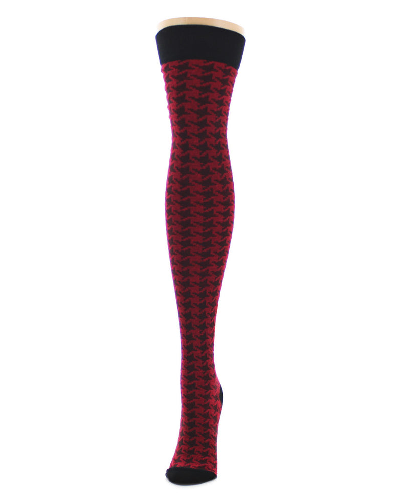 Houndstooth Over The Knee Warm Socks