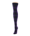 Famous Tartan Plaid Over The Knee Warm Socks : Color: Purple Pennant