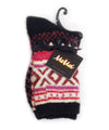 Diamond Flash Fuzzy Lined Socks : Color: Black