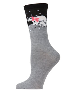 MeMoi Polar Bear Holiday Crew Socks