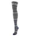Horizontal Diamond Cotton Blend Sweater Tights : Color: Navy Blazer