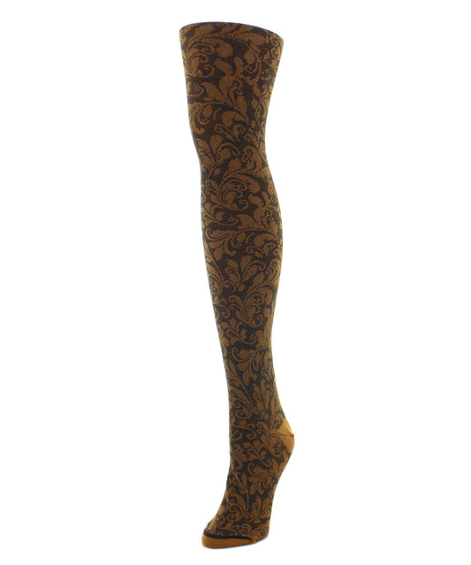 Fall Fashion Flirtatious Filigree Sweater Tights : Color: Cathay Spice