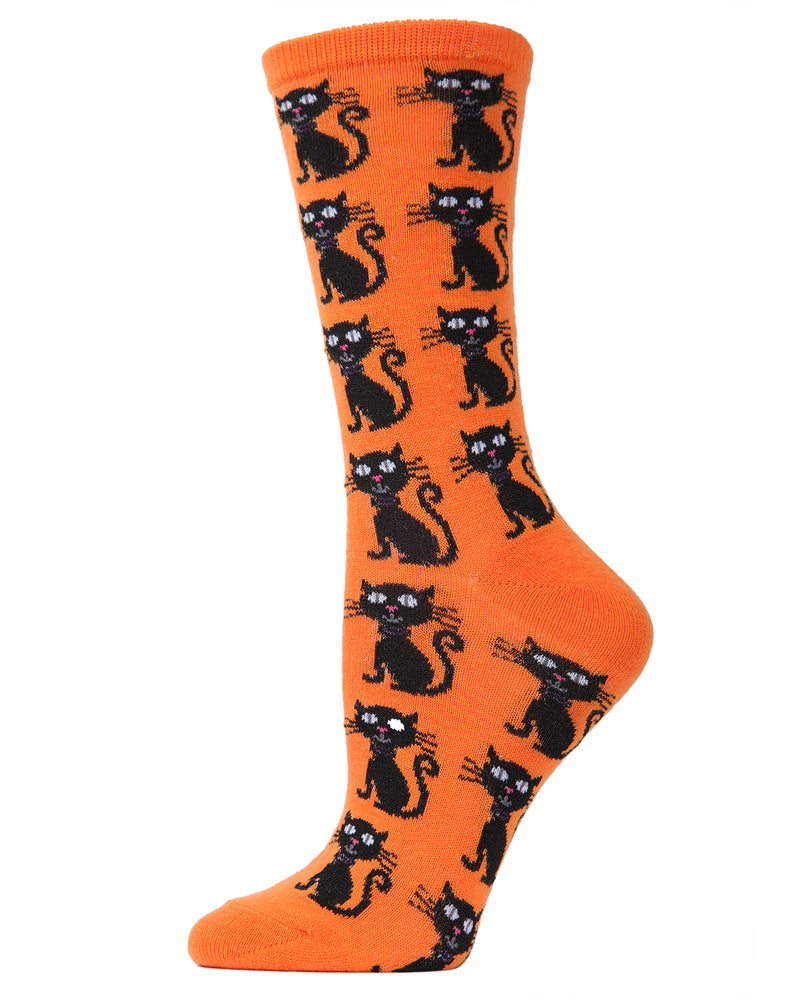 MeMoi Scary Cat Crew Socks