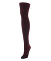Holiday Snowflake Patterned Cotton Blend Sweater Tights : Color: Burgundy Heather