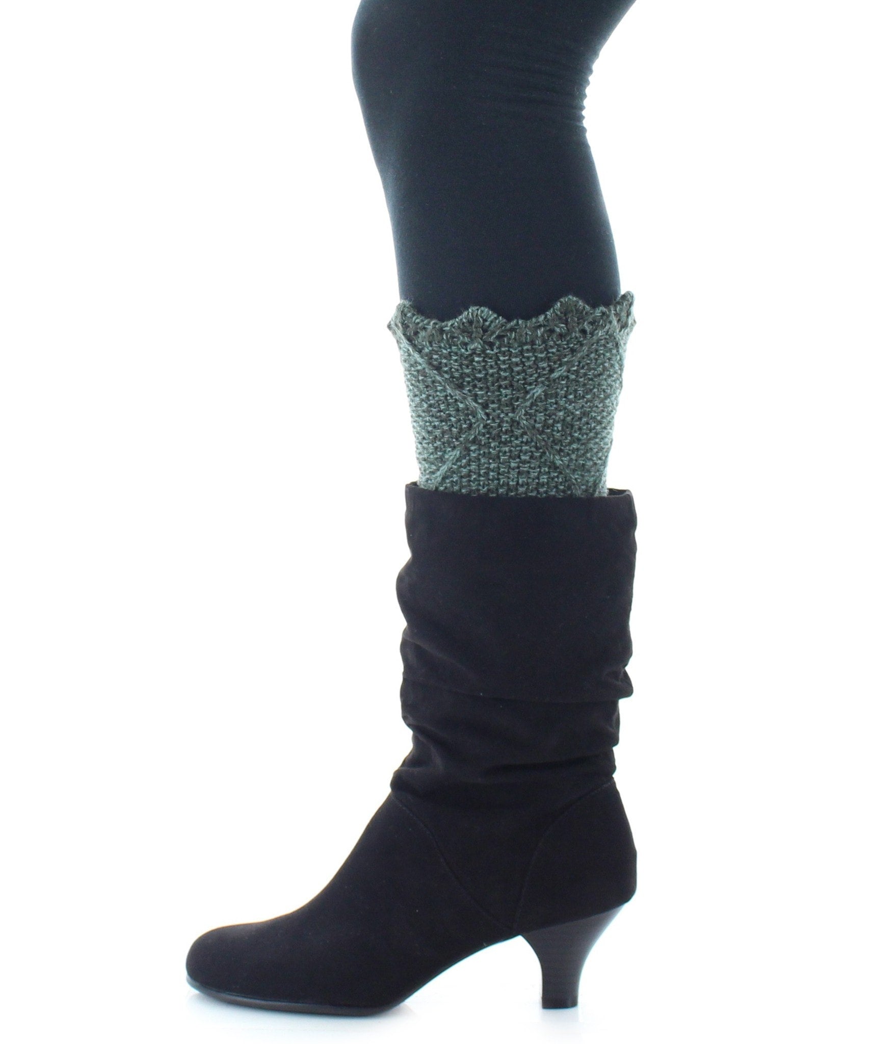 Fiaba Diamond Knit Boot Toppers : Color: Cypress