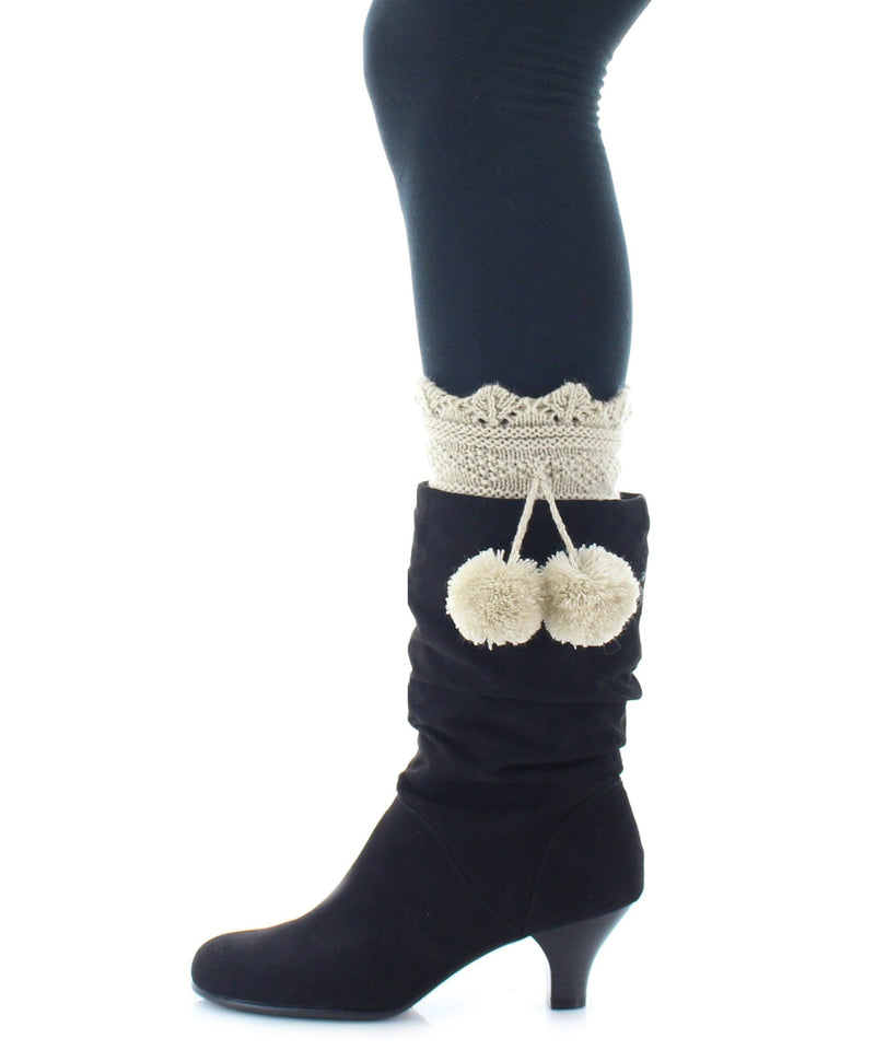 MeMoi Maglina Dot Diamond Knit Boot Toppers