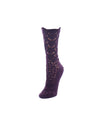 Women's Waves Chunky Open Knit Crew Socks : Color: Eggplant