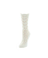 Women's Waves Chunky Open Knit Crew Socks : Color: Ivory