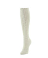 Pointelle Braid Chunky Knit Knee-High Socks : Color: Ivory