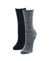 Celtic Weave Fuzzy Boot Sock 2-Pack : Color: Black