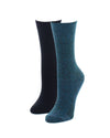 Celtic Weave Fuzzy Boot Sock 2-Pack : Color: Ocean Depths