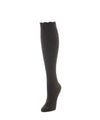 Diamond Ridged Combed Cotton Knee High Socks : Color: Brown Heather