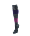 Marled Combo Pattern Knee High Socks : Color: Black