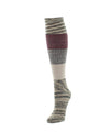 Marled Combo Pattern Knee High Socks : Color: Brown Heather