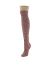 Marled Rib Over the Knee Socks : Color: Red