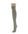 Marled Rib Over the Knee Socks : Color: Taupe