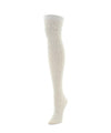 Zipper Pattern Women's Cotton Blend Over The Knee Sock : Color: Oatmeal Heather