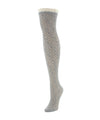 Women's Diamond Open Knit Over The Knee Socks : Color: Medium Gray Heather