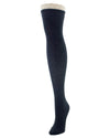 Diamond Crochet Cotton Blend Over The Knee Socks : Color: Black