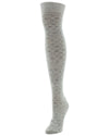 Crochet Mix Over The Knee Socks : Color: Light Gray Heather
