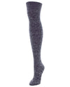 Crochet Mix Over The Knee Socks : Color: Purple Heather