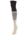 Three Tone Over The Knee Socks : Color: Dark Brown