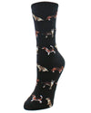 Puppy Parade Beagle & Pitbull Bamboo Blend Crew Socks : Color: Black