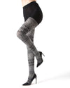 Ranua Fair Isle Cotton Blend Sweater Tights : Color: Black