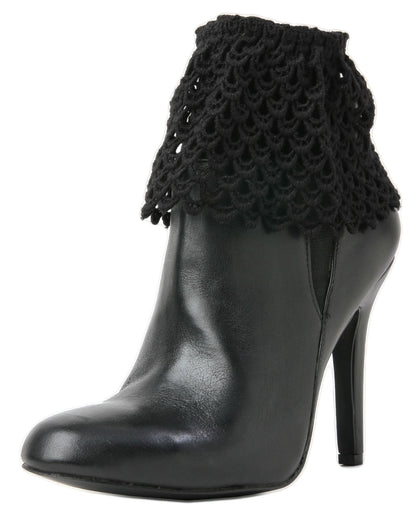 Women's Boudicca Lace Boot Toppers : Color: Black