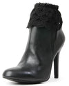 Women's Grazyna Scalloped Lace Boot Toppers : Color: Black