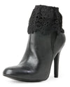 Mavia Lace Crochet Boot Toppers : Color: Black