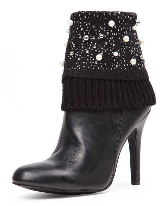 Women's Oya Bejeweled Boot Toppers : Color: Black