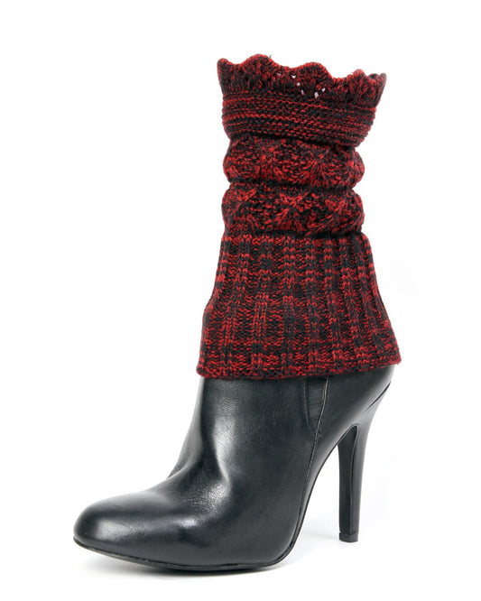 Dasher Sweater Knit Boot Topper : Color: Biking Red