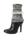 Icing Crochet Trim Knit Boot Topper : Color: Black