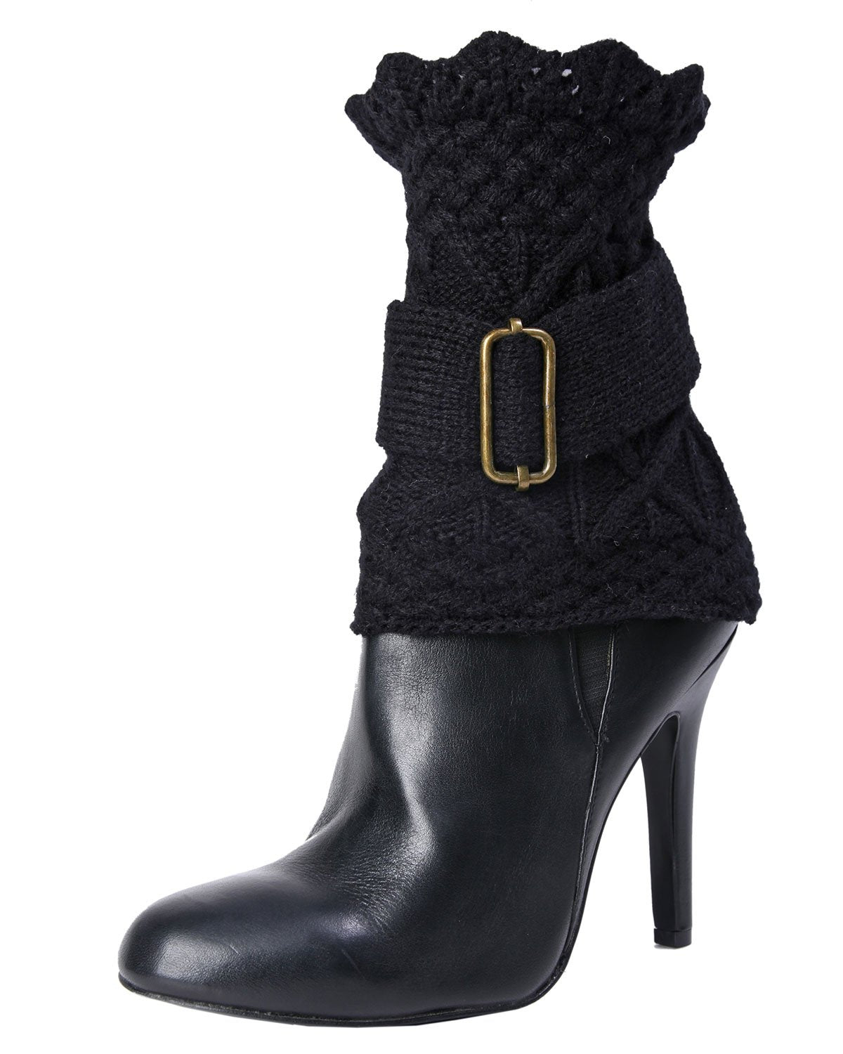 Comet Buckle Accent Boot Topper : Color: Black