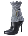 Comet Buckle Accent Boot Topper : Color: Medium Gray Heather