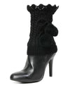Blitzen Pom-Pom Knit Boot Toppers : Color: Black