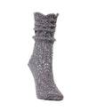 Shakar Scalloped Crochet Knit Boot Sock : Color: Medium Gray Heather