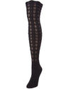 Marzipan Chevron Knit Over the Knee Boot Socks : Color: Black