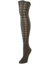 Marzipan Chevron Knit Over the Knee Boot Socks : Color: Olive