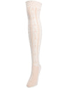 Fondant Crochet Stripe Over the Knee Boot Sock : Color: Ivory