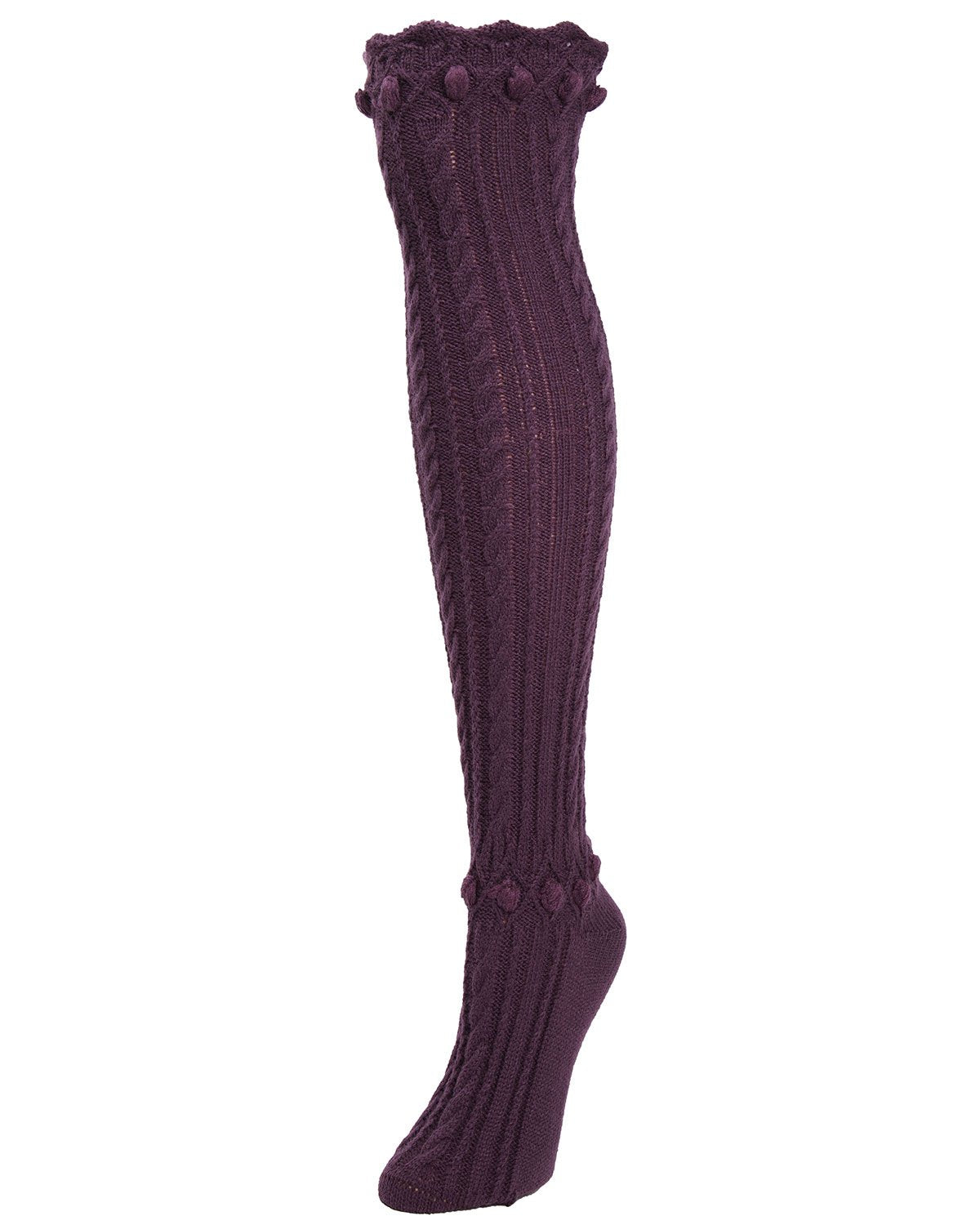 Bonbon Knit Over the Knee Sock : Color: Purple