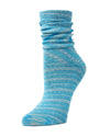 Vivant Wild Static Boyfriend Cotton Blend Crew Socks : Color: Aqua