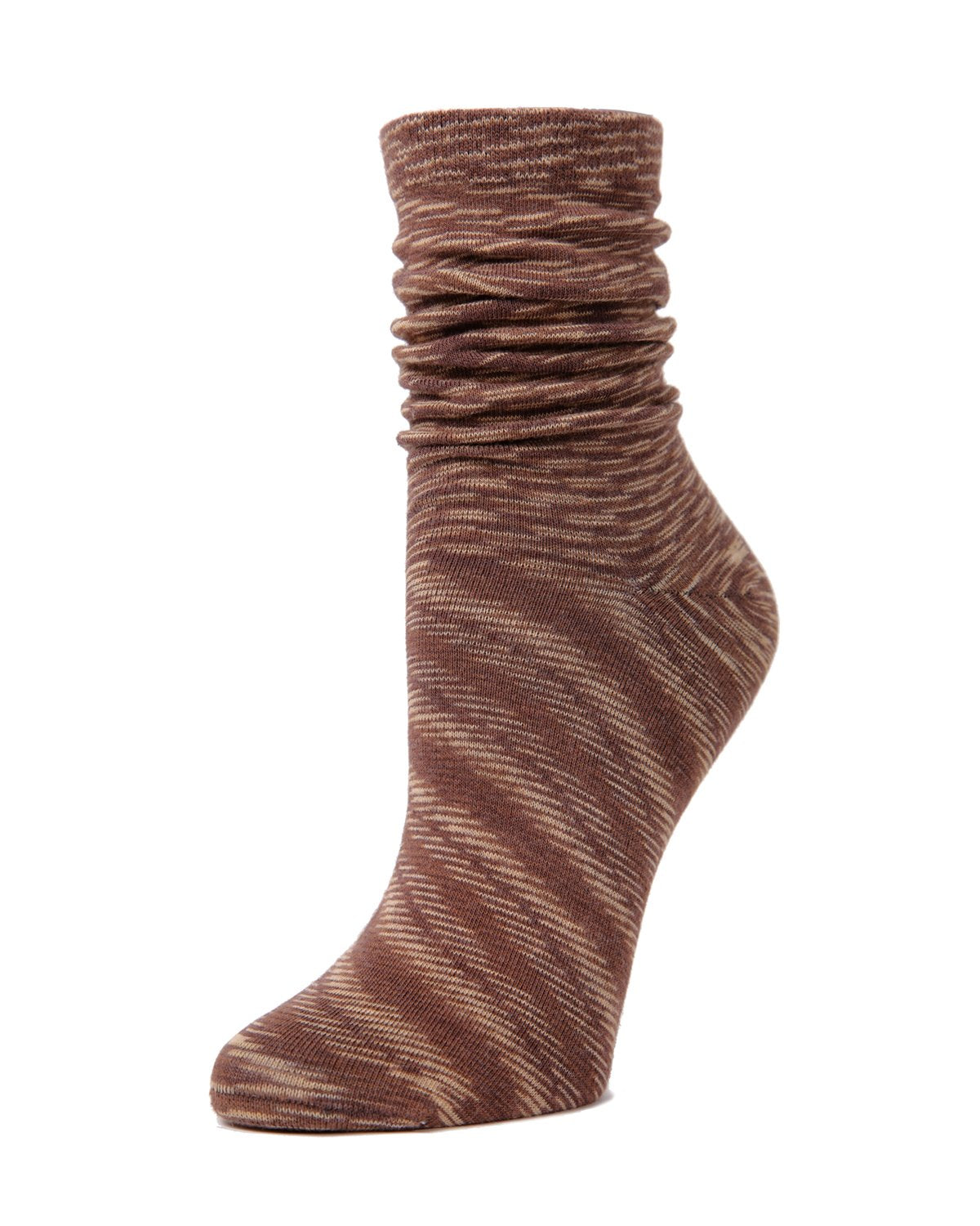 Vivant Wild Static Boyfriend Cotton Blend Crew Socks : Color: Coffee Bean