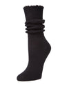 Cheri Cozy Scrunched Crew Socks : Color: Black